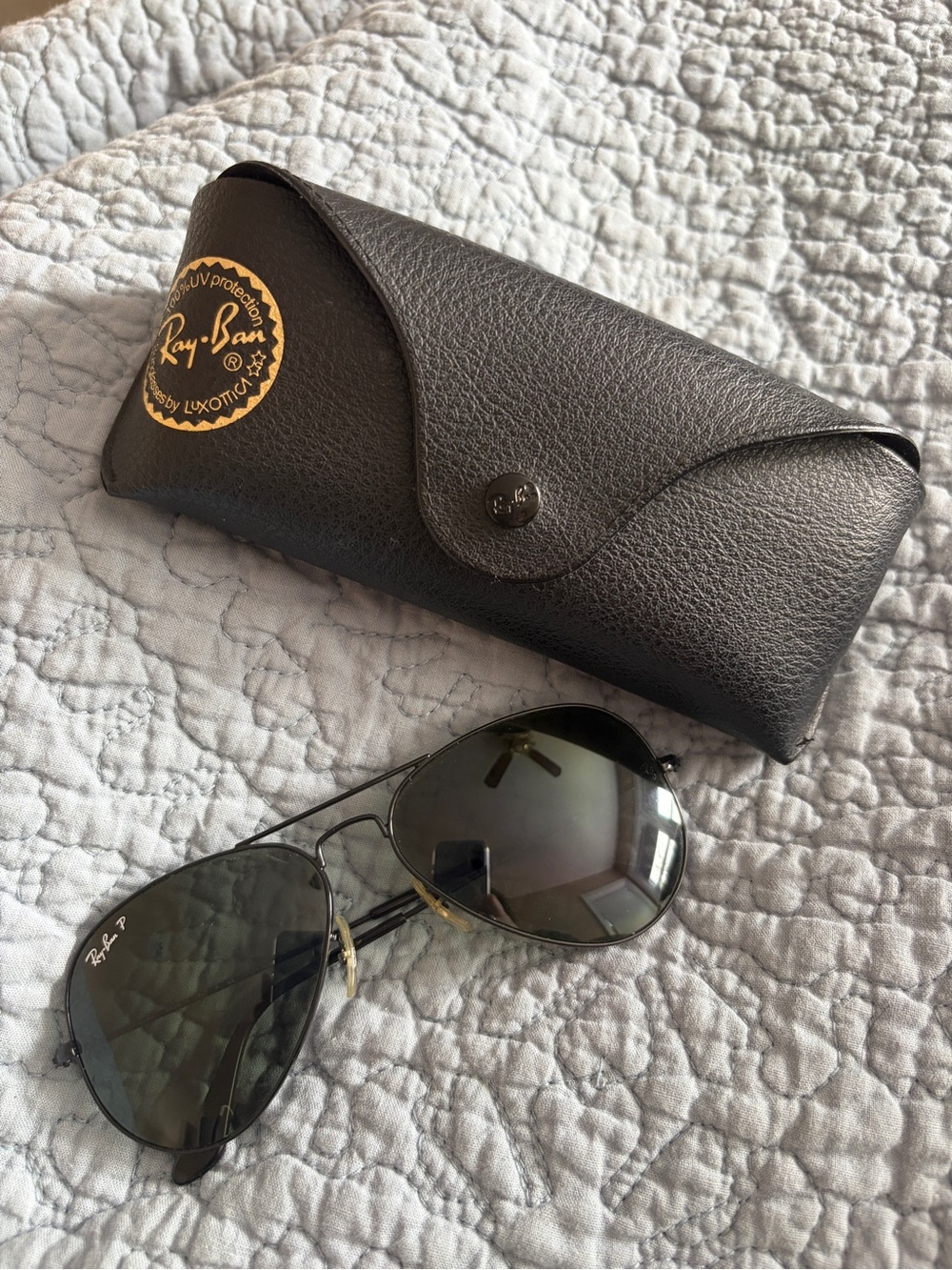 Ray-Ban RB3025 Aviator Large Metal Polarized | Black 58mm | With Case